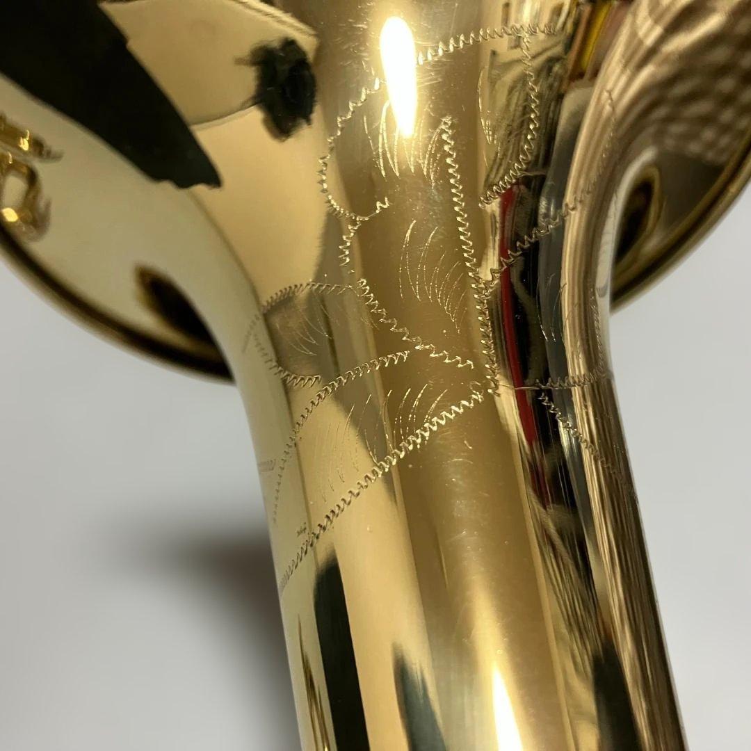 トランペット　本体　付属品　ケース　セット　ミュート付き　模様入り