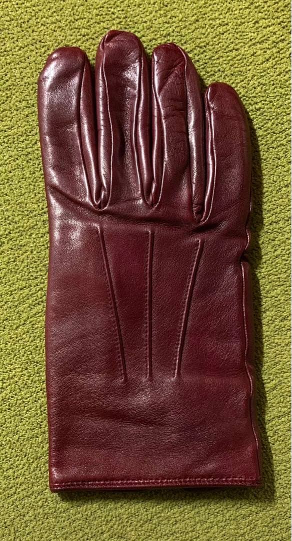 美品❗️MEROLAメローラ 本革手袋 希少6.5 バーガンディー イタリア