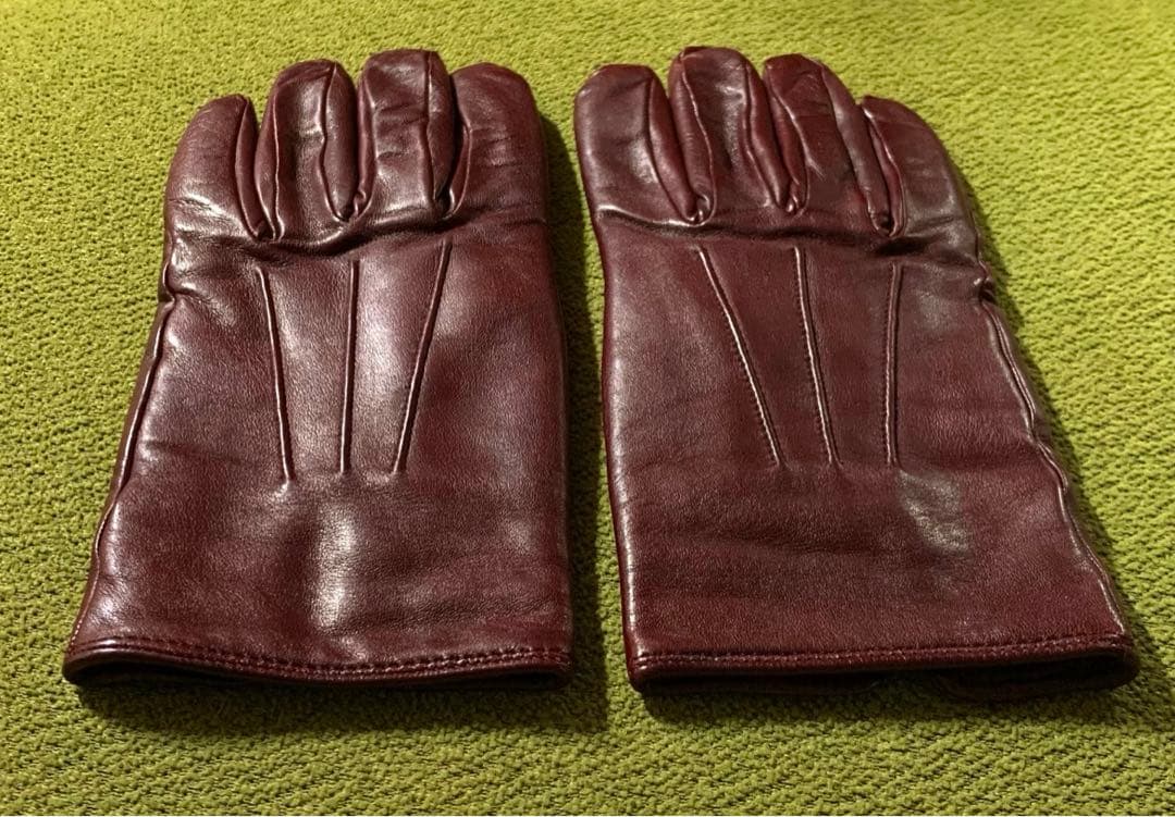 美品❗️MEROLAメローラ 本革手袋 希少6.5 バーガンディー イタリア