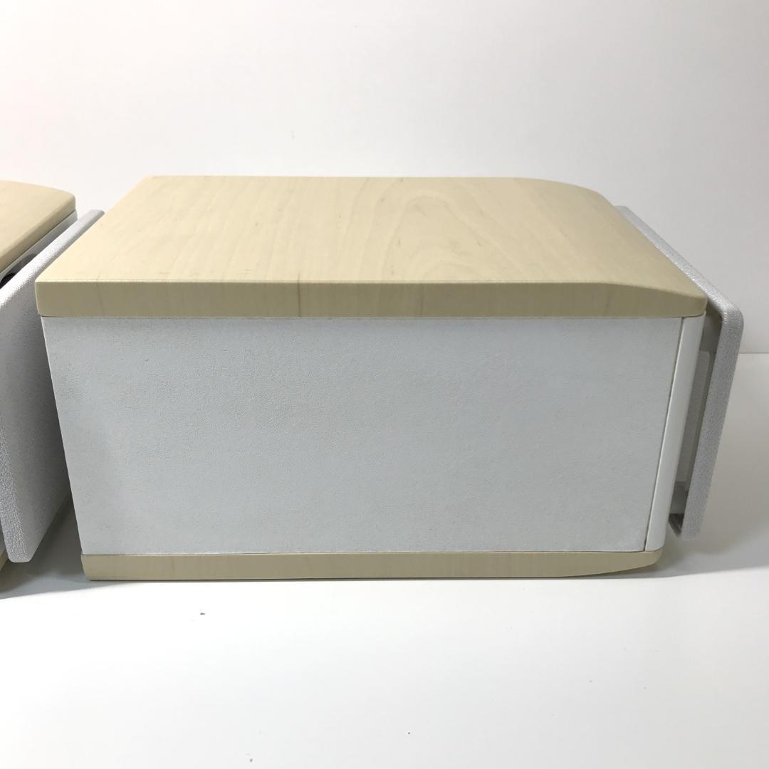 【美品】JVC ウッドコーンスピーカー SP-EXS1 ペア ホワイトウッド