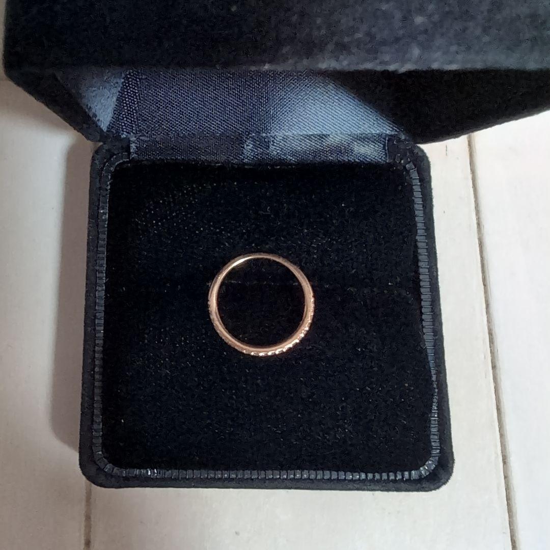 4℃ K10 ダイヤモンド ピンキーリングハーフエタニティ