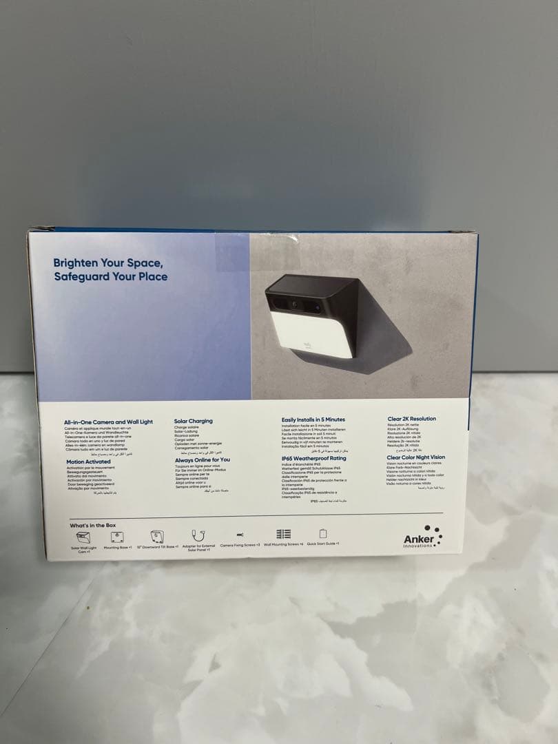 【新品】eufy Solar Wall Light Cam S120