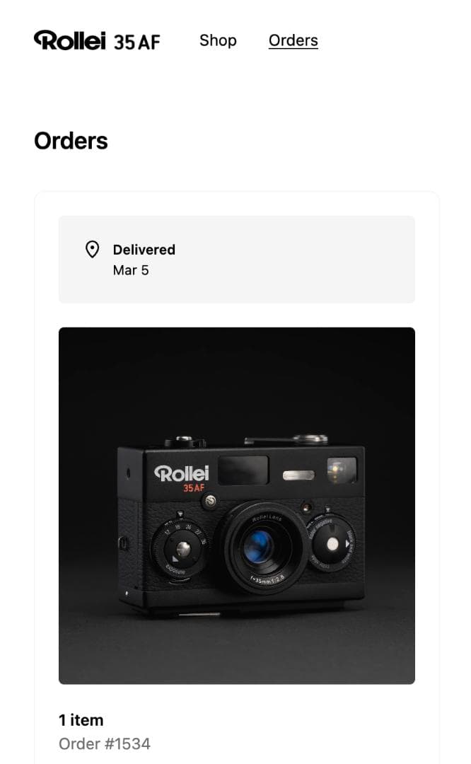 新品 Rollei 35AF コンパクトフィルムカメラ 【ブラック】