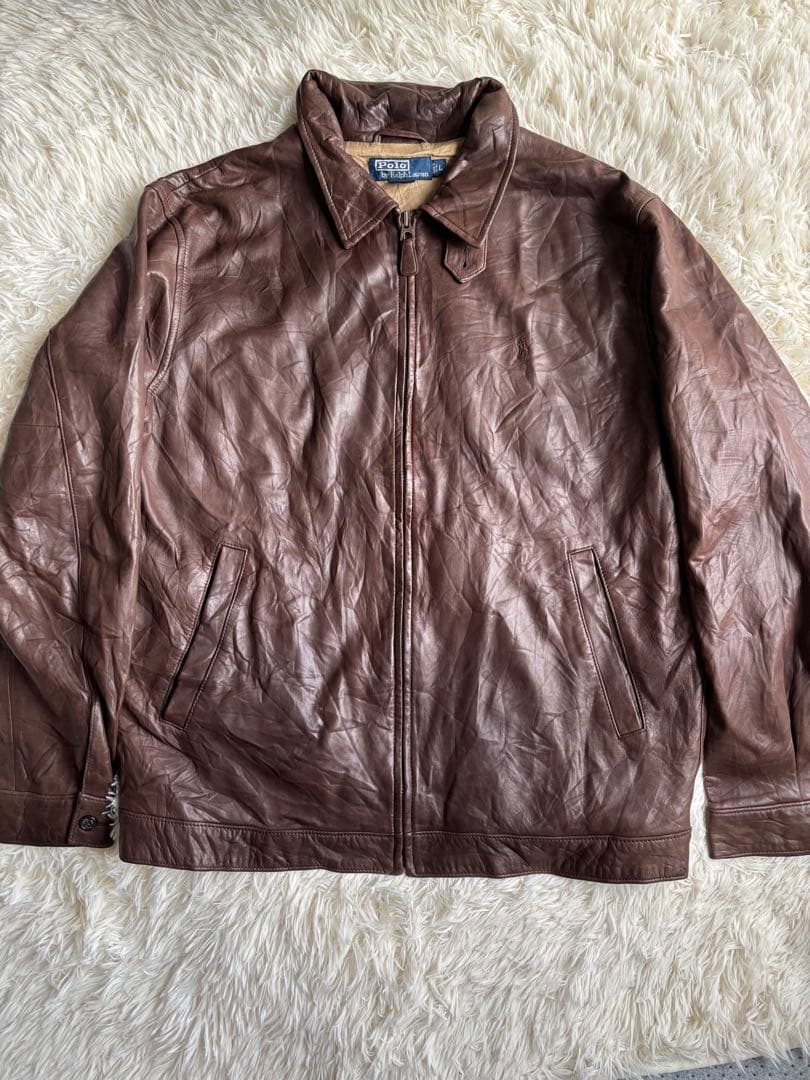 ラルフローレン　スイングトップ　レザージャケット　リアルレザー