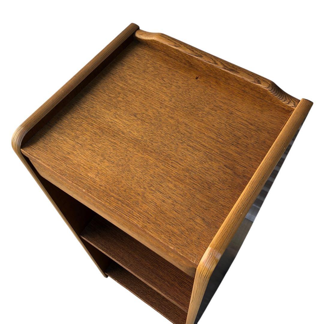 浜本工芸　楢（ナラ）無垢材　電話台　小物収納引き出し付き ハマモトコウゲイ