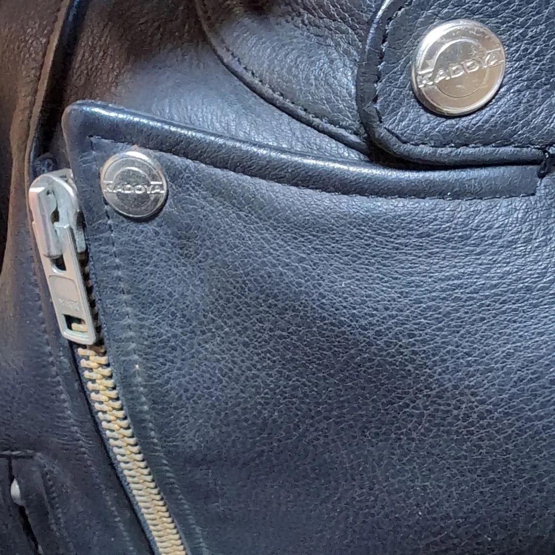 T*N様 KADOYA　本革ジャケット　ライダースジャケット ブラック LL