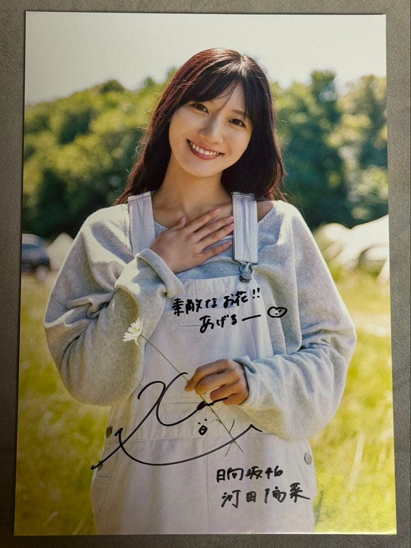 ひ*ろ様 河田陽菜 日向坂46写真集 『テイクオフ』 直筆サイン入りパネル 当選