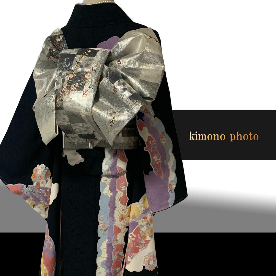 【新品、未使用】振袖7点フルセット【極上逸品】正絹【金彩手描き友禅】トールサイズ