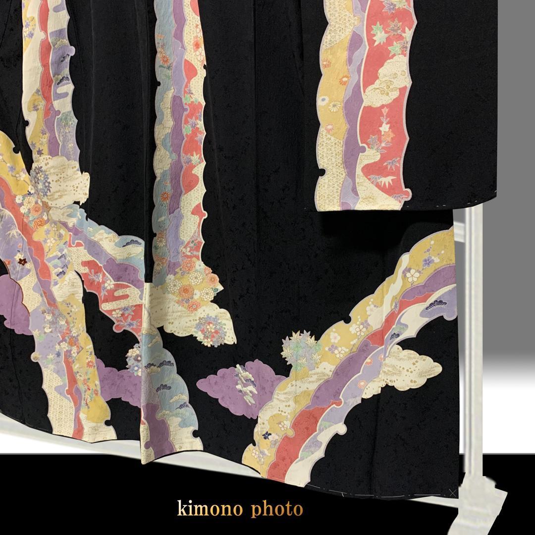 【新品、未使用】振袖7点フルセット【極上逸品】正絹【金彩手描き友禅】トールサイズ