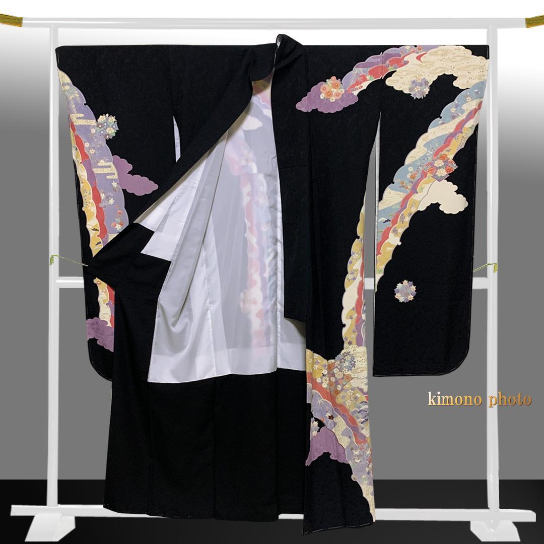 【新品、未使用】振袖7点フルセット【極上逸品】正絹【金彩手描き友禅】トールサイズ