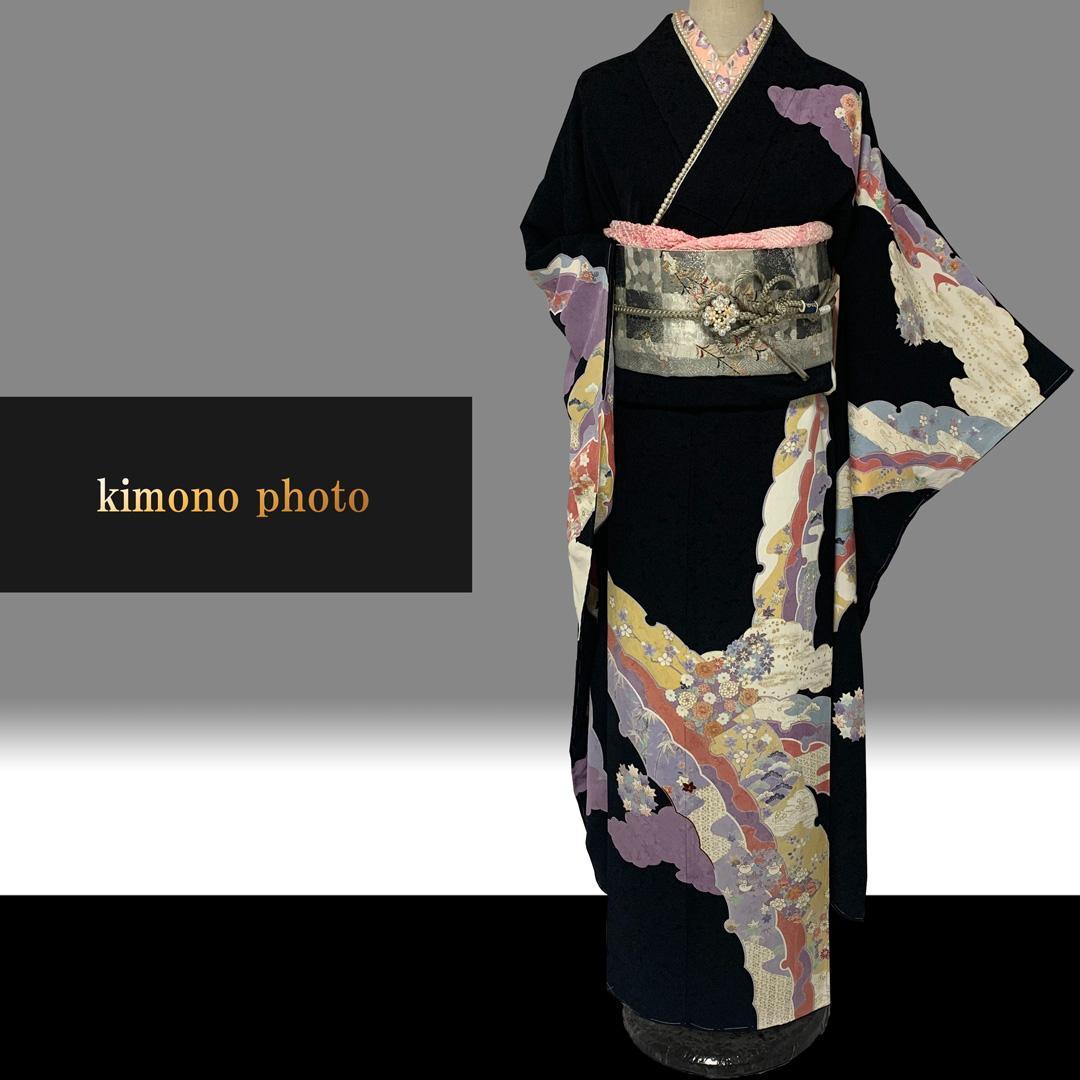 【新品、未使用】振袖7点フルセット【極上逸品】正絹【金彩手描き友禅】トールサイズ