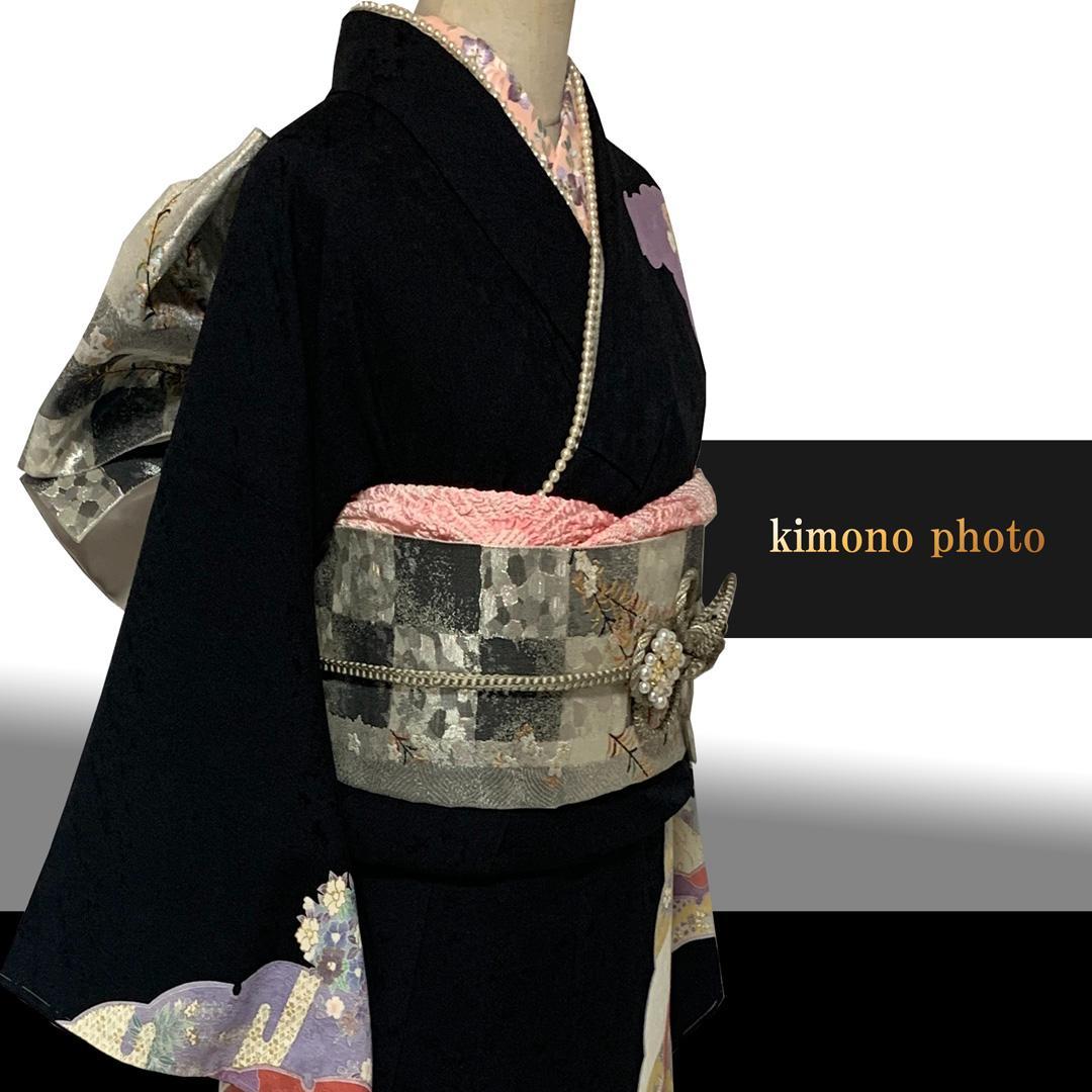 【新品、未使用】振袖7点フルセット【極上逸品】正絹【金彩手描き友禅】トールサイズ