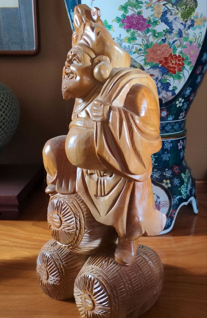 木製 笑顔の大黒像