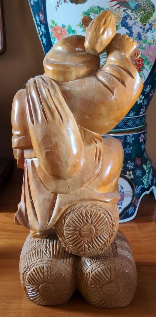 木製 笑顔の大黒像