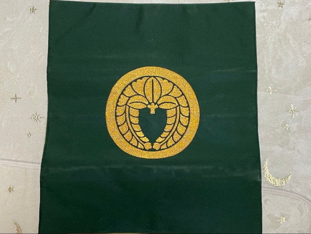 正絹　冨久紗　西陣綴れ織　純金箔　下がり藤