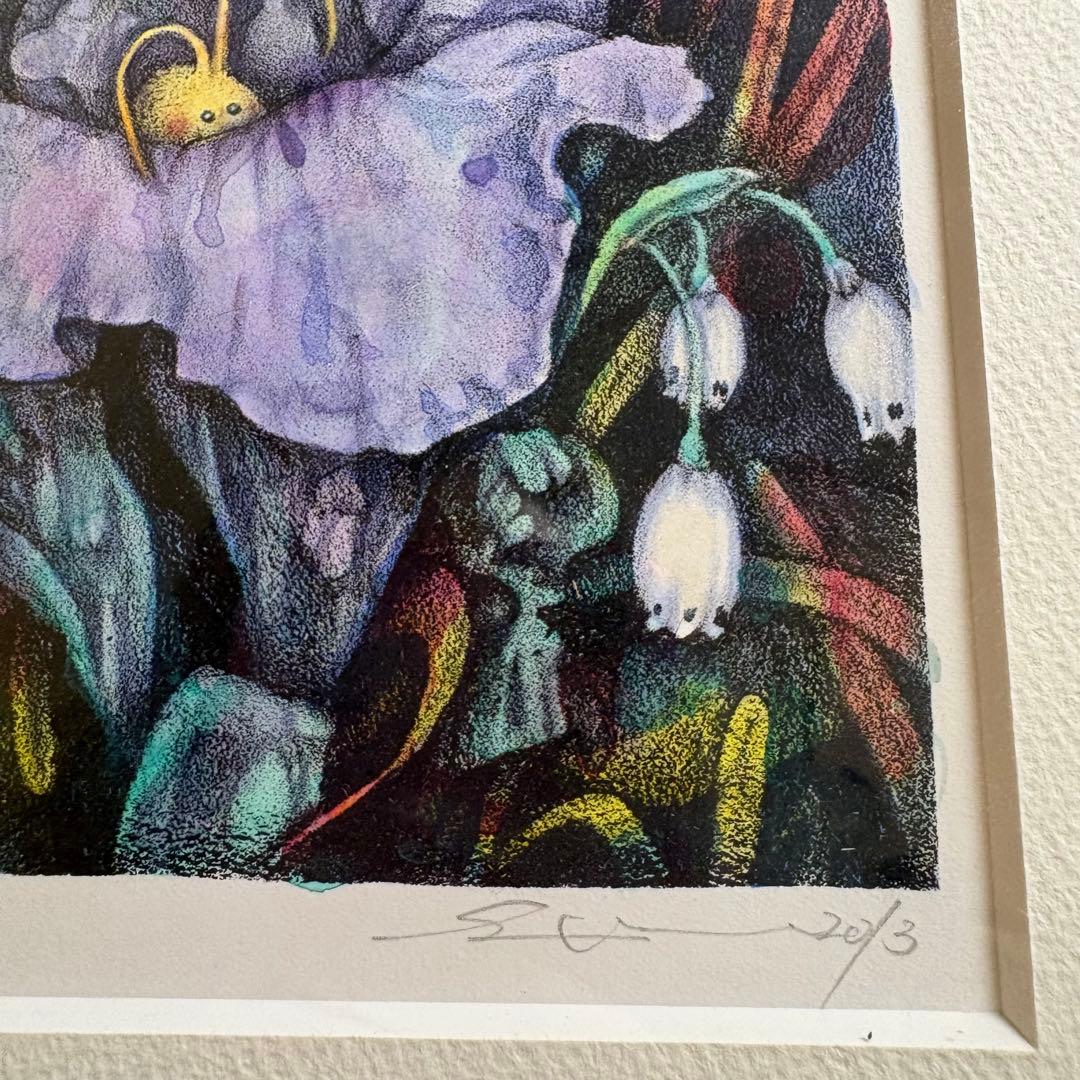 妖精 フェアリー ペンシルアート カラー 絵画 アート 花 フラワー