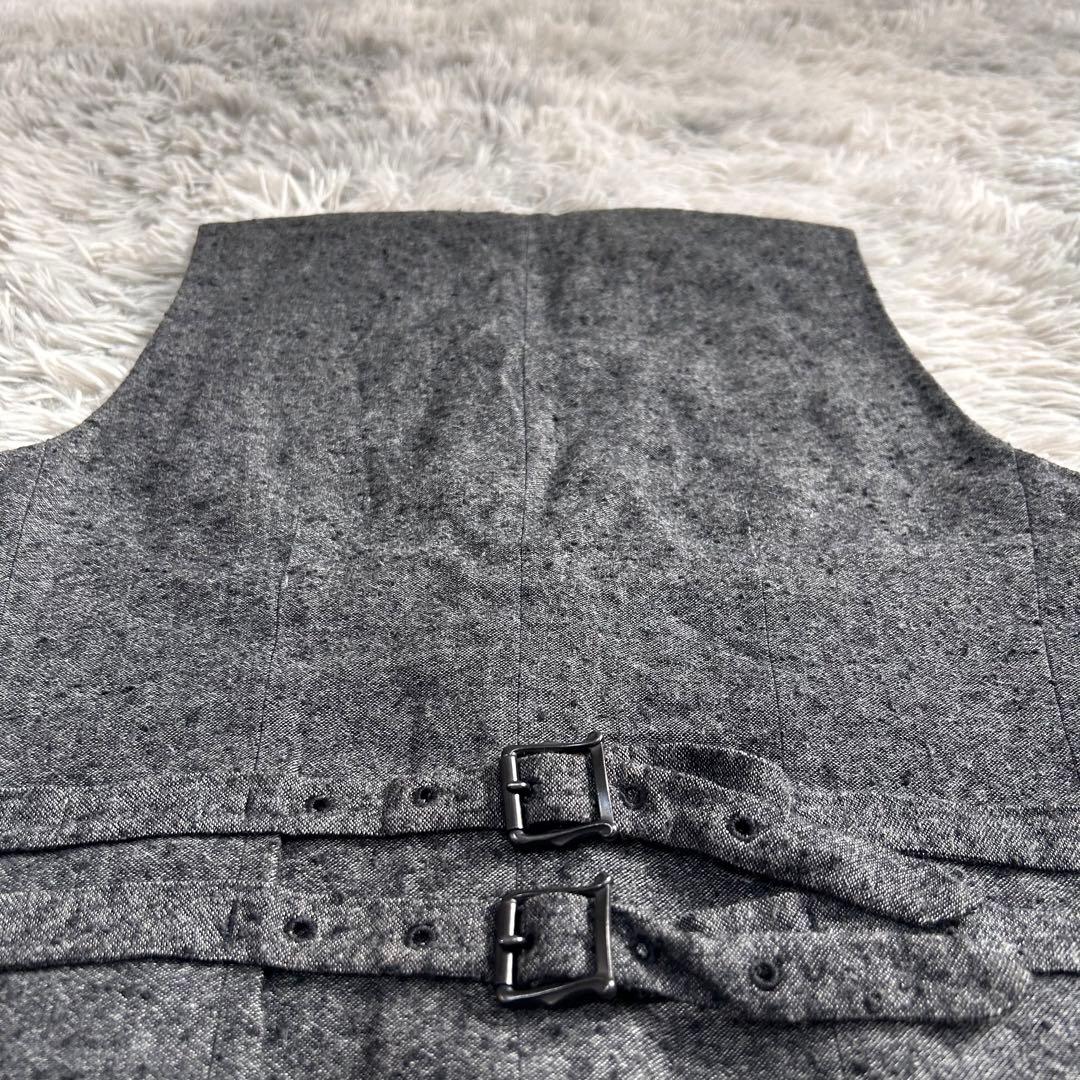 m6376【ナンバーナイン】ジレ ベスト 音符柄 3サイズ 日本製 ボイル生地