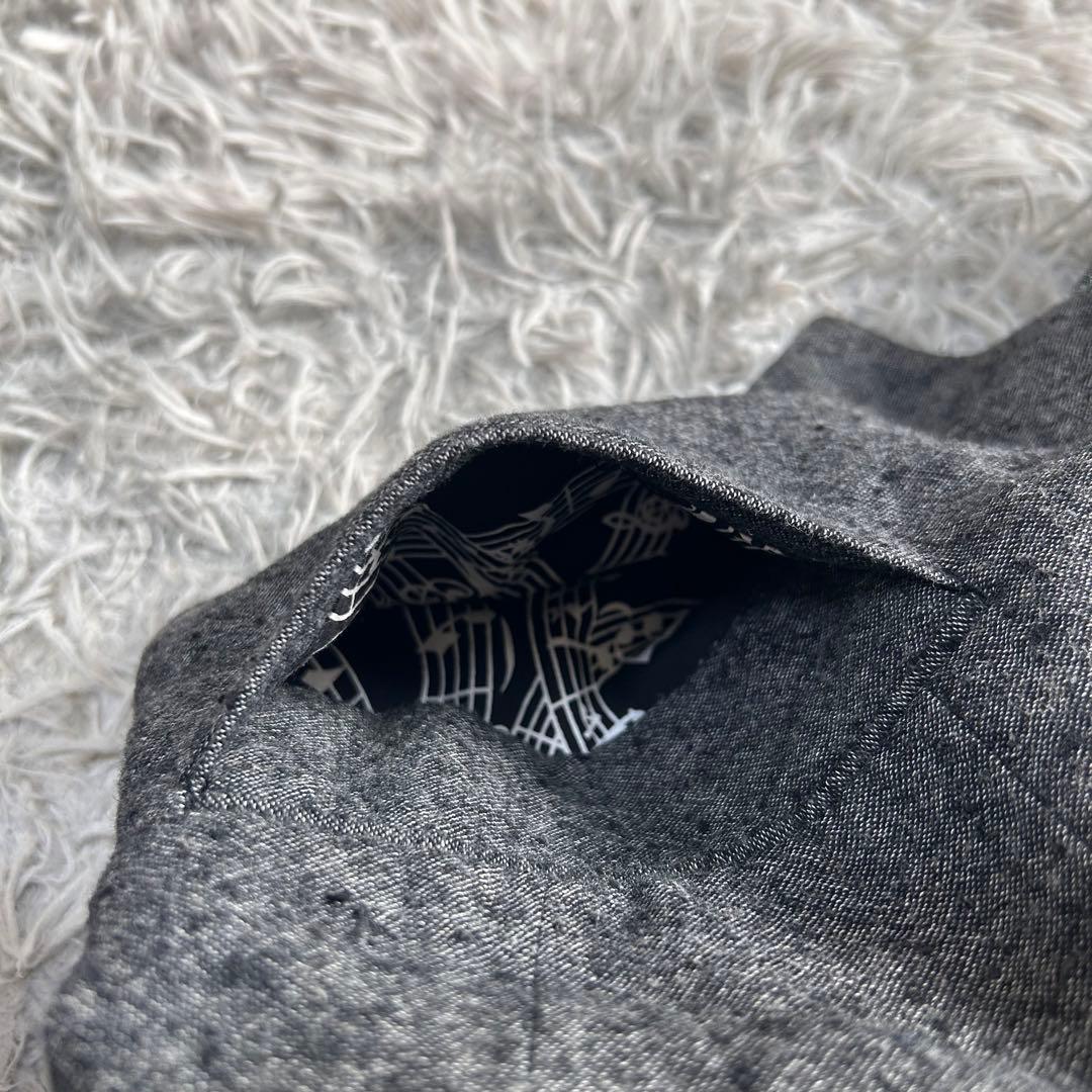 m6376【ナンバーナイン】ジレ ベスト 音符柄 3サイズ 日本製 ボイル生地