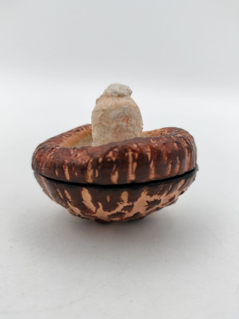 b119 【新品・未使用】香合 乾漆 椎茸 畦地粒俵 木箱 茶道具 多喜翁 風炉