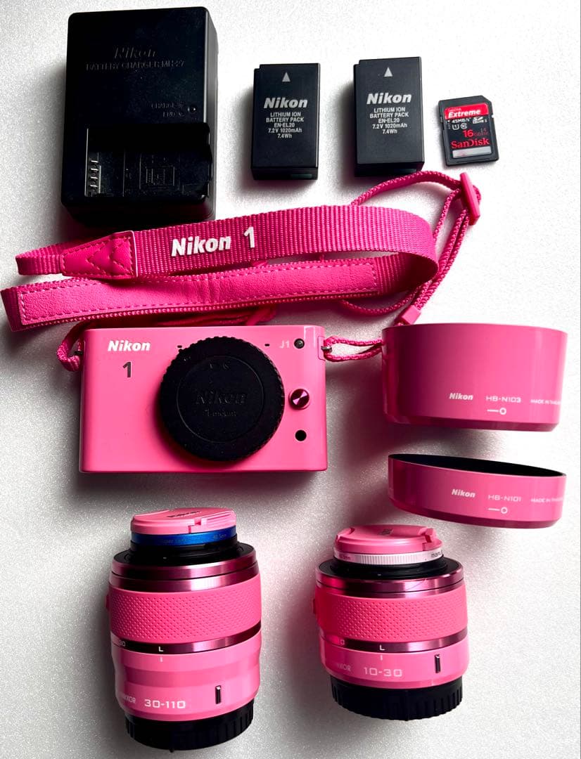 ニコン NIKON1 J1 ダブルズームキット ピンクスペシャルキット 完動品