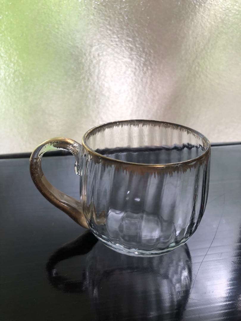 ◆216◆【希少】ドームナンシー DAUM NANCY　金彩縁ガラスカップ