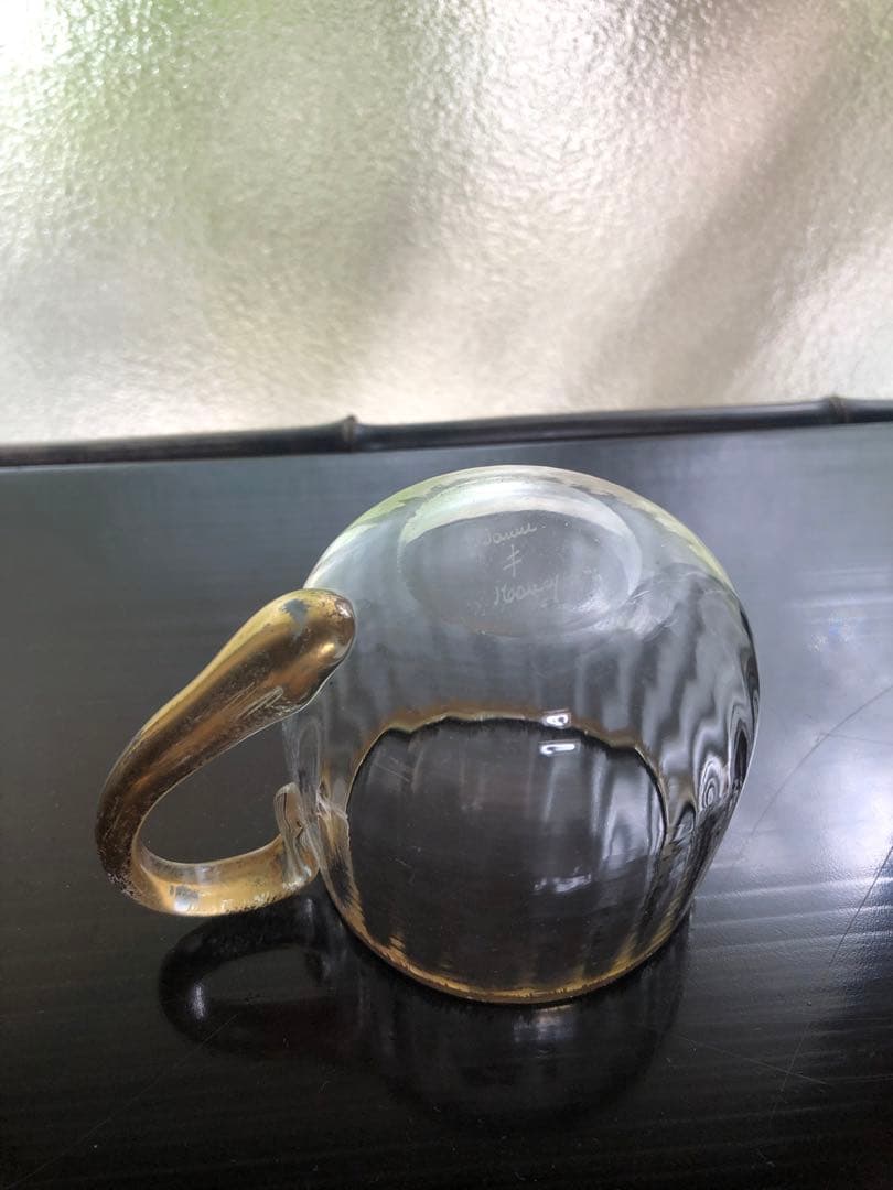 ◆216◆【希少】ドームナンシー DAUM NANCY　金彩縁ガラスカップ