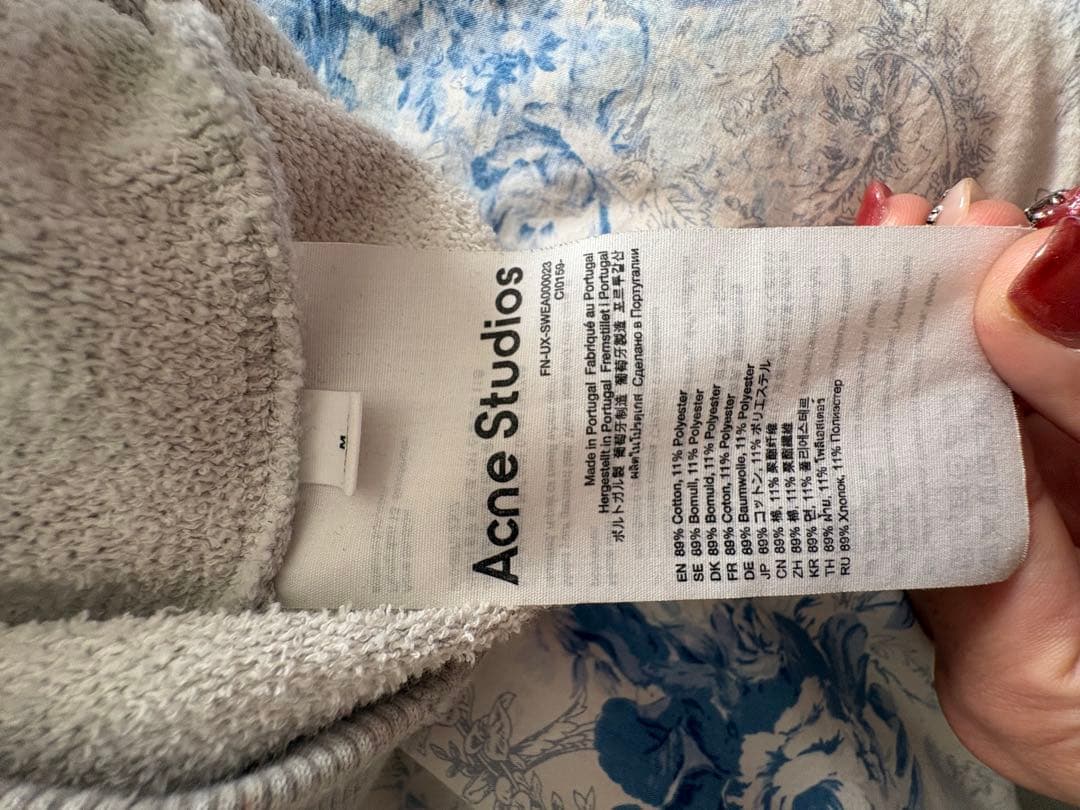 トップス ACNE STUDIOS LOGO HOODED SWEATER M