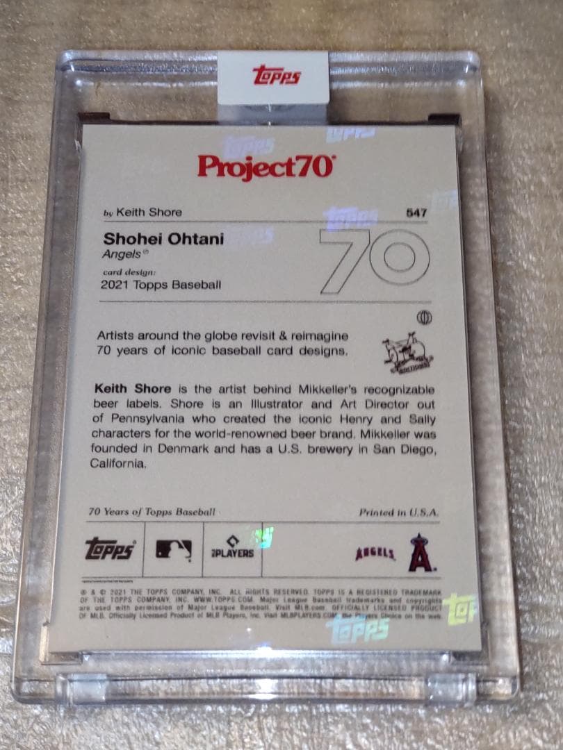 大谷翔平　2021　Topps project70 card #547　※超人気