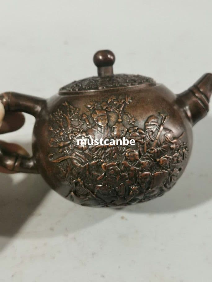 銅器 茶壺 八仙茶壺 酒壺 茶道具 装飾品 現代工芸品 置物