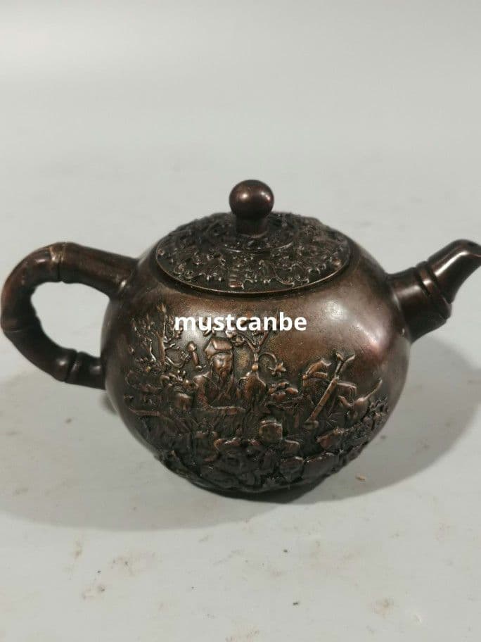 銅器 茶壺 八仙茶壺 酒壺 茶道具 装飾品 現代工芸品 置物