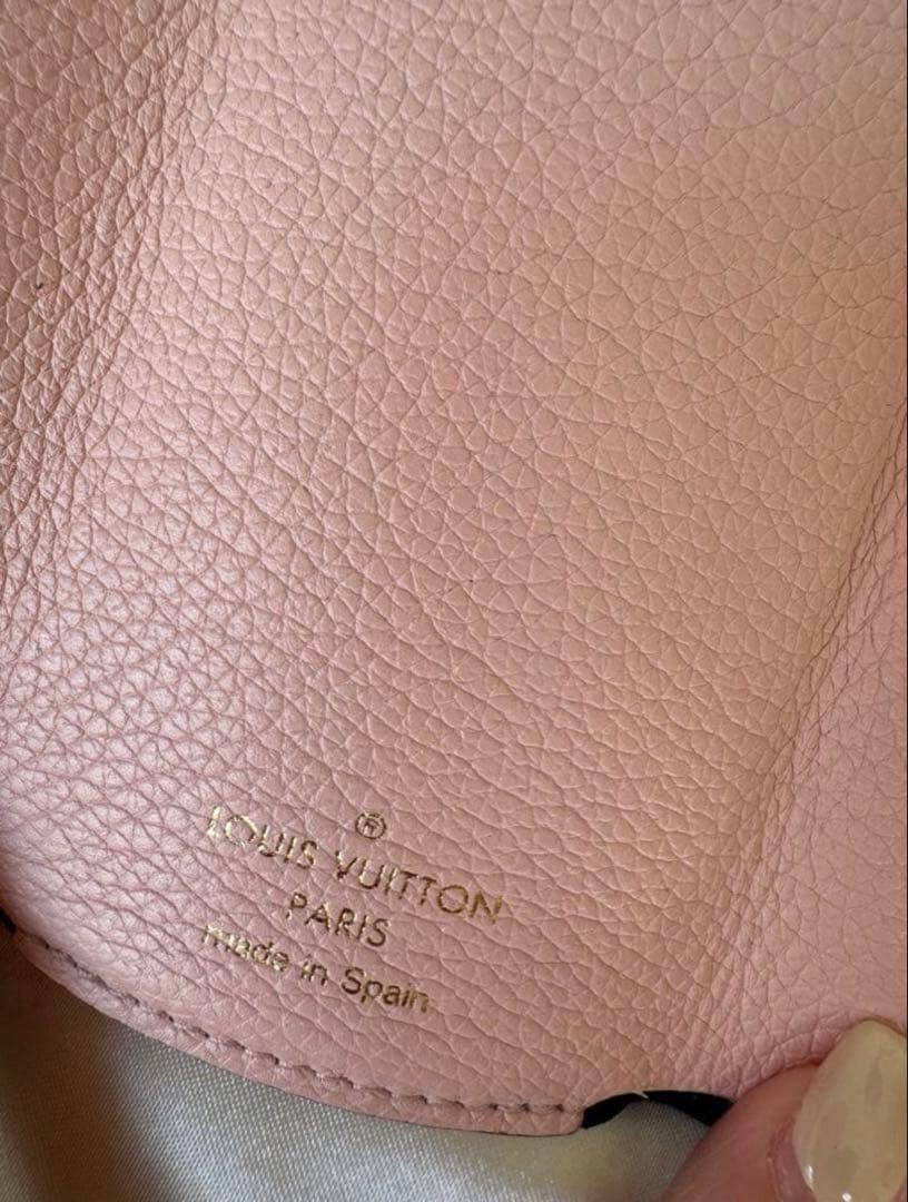 ロックミニ/LOUIS VUITTON 三つ折り財布アイボリーミニ財布