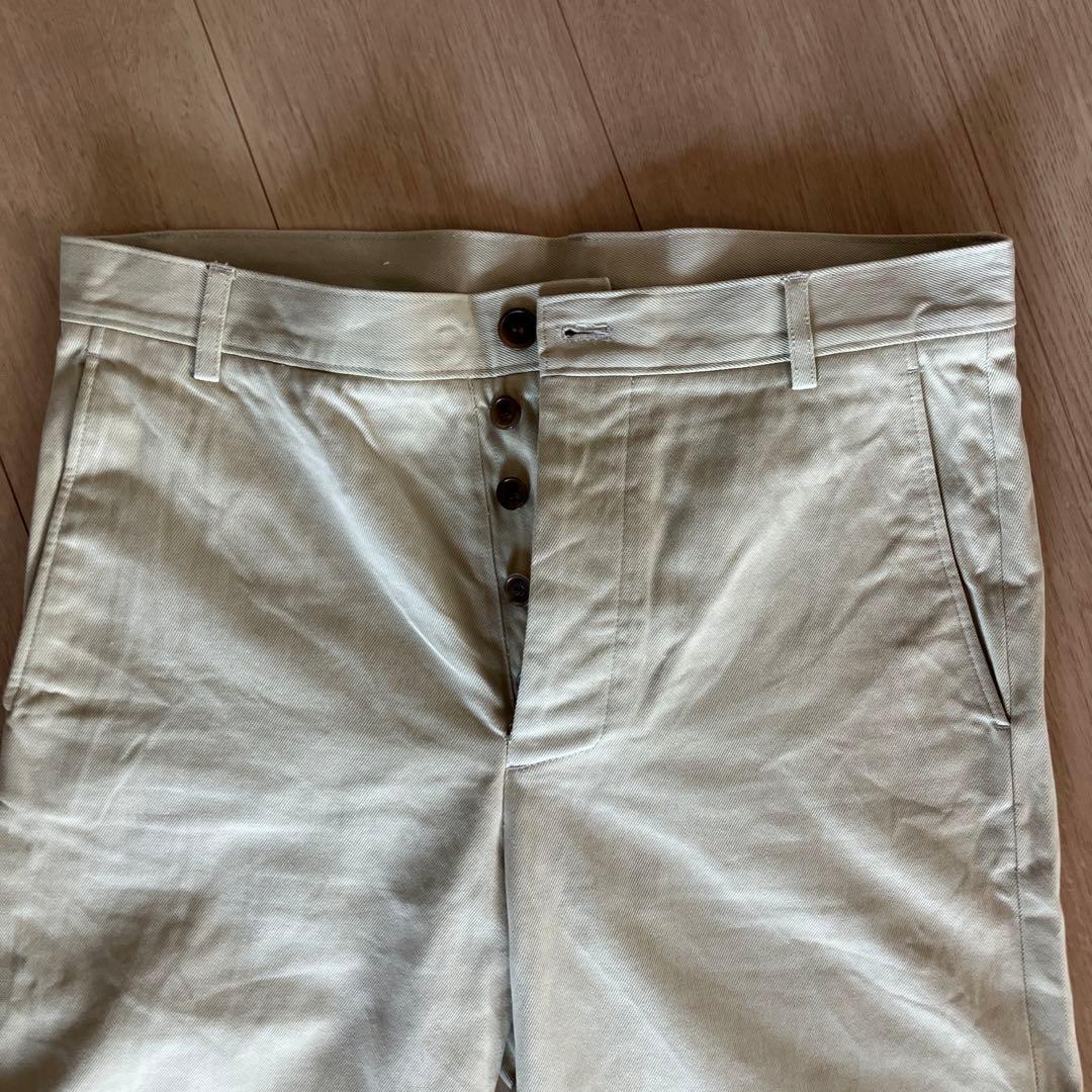 BALENCIAGA ベージュ チノパン ボタンフライ　メンズ 46(Lサイズ)