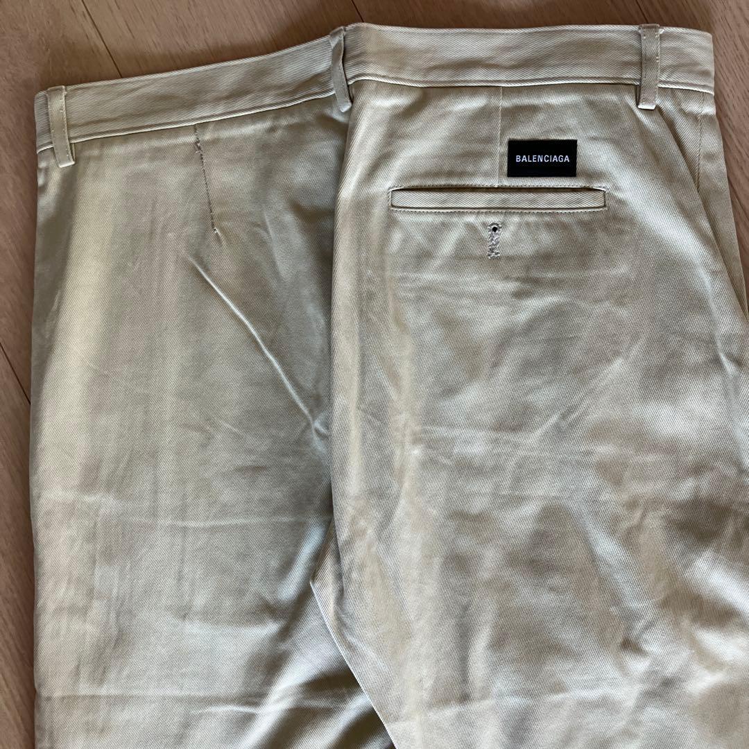 BALENCIAGA ベージュ チノパン ボタンフライ　メンズ 46(Lサイズ)