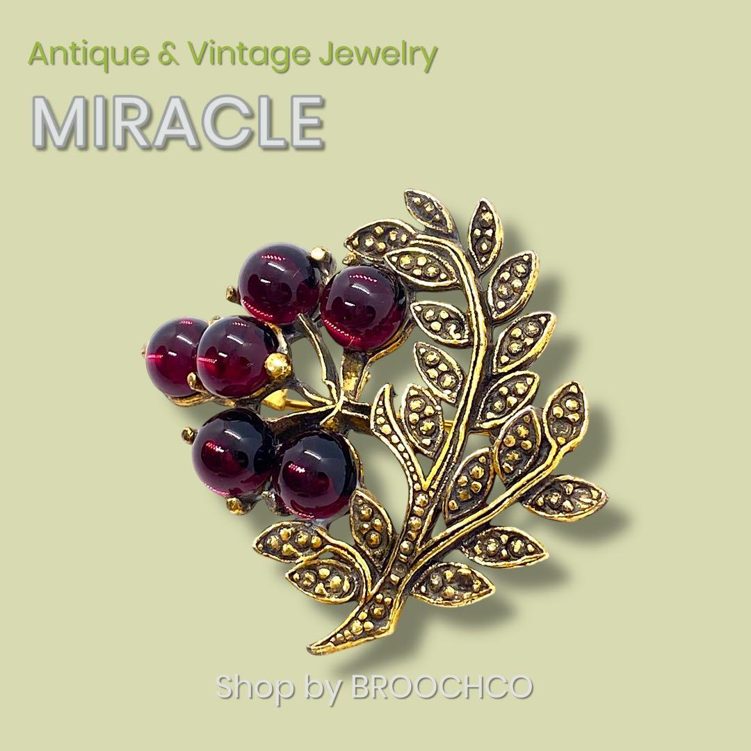 754 ✧MIRACLE✧ エドワーディアンスタイル 葡萄 ベリー ブローチ