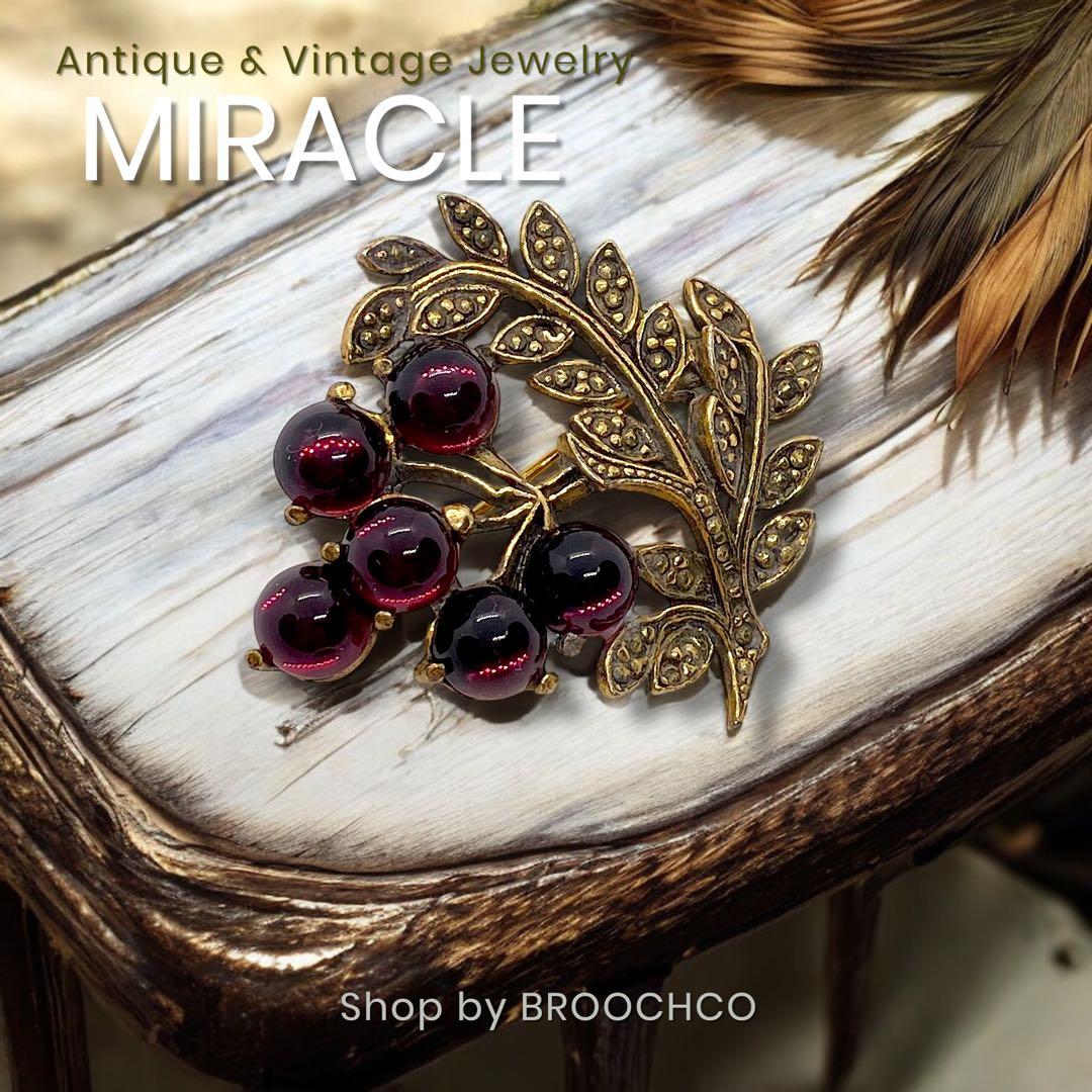 754 ✧MIRACLE✧ エドワーディアンスタイル 葡萄 ベリー ブローチ
