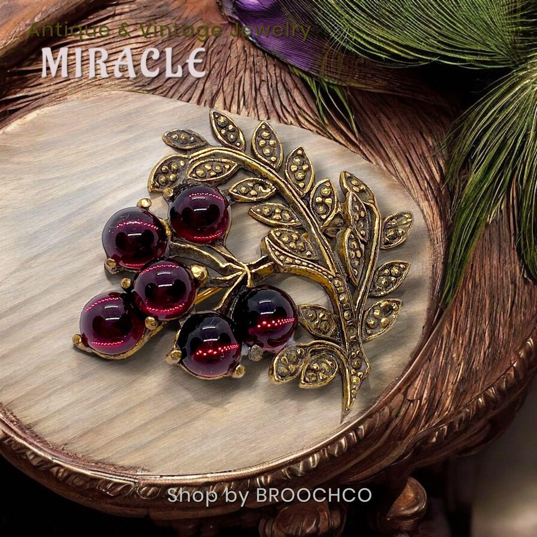 754 ✧MIRACLE✧ エドワーディアンスタイル 葡萄 ベリー ブローチ