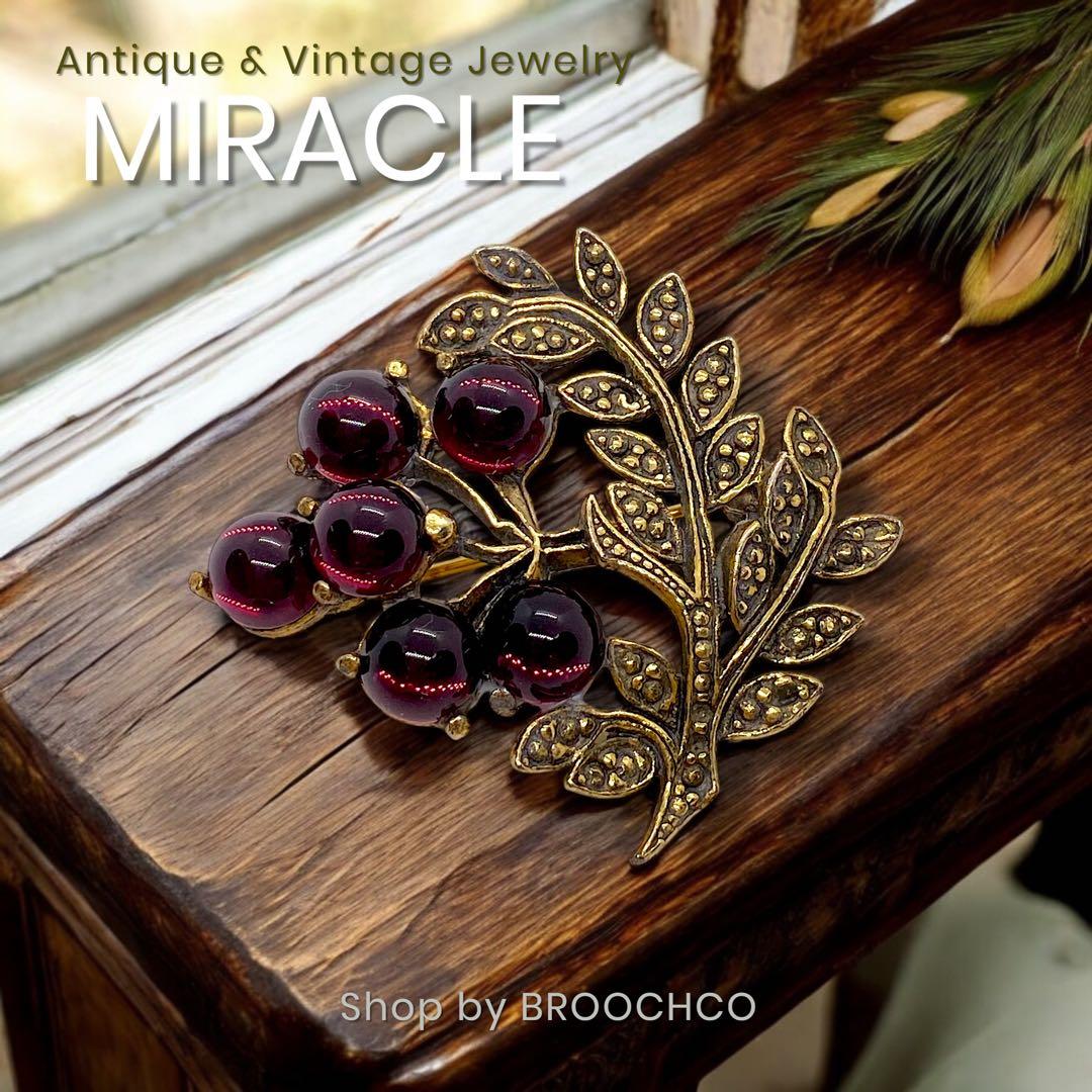 754 ✧MIRACLE✧ エドワーディアンスタイル 葡萄 ベリー ブローチ