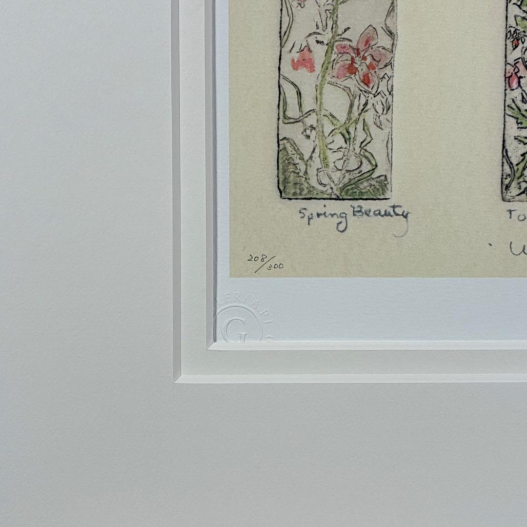 美品 ジョアン・アイザック「Wood～/森の花々」ジクレー 直筆サイン・保証書有