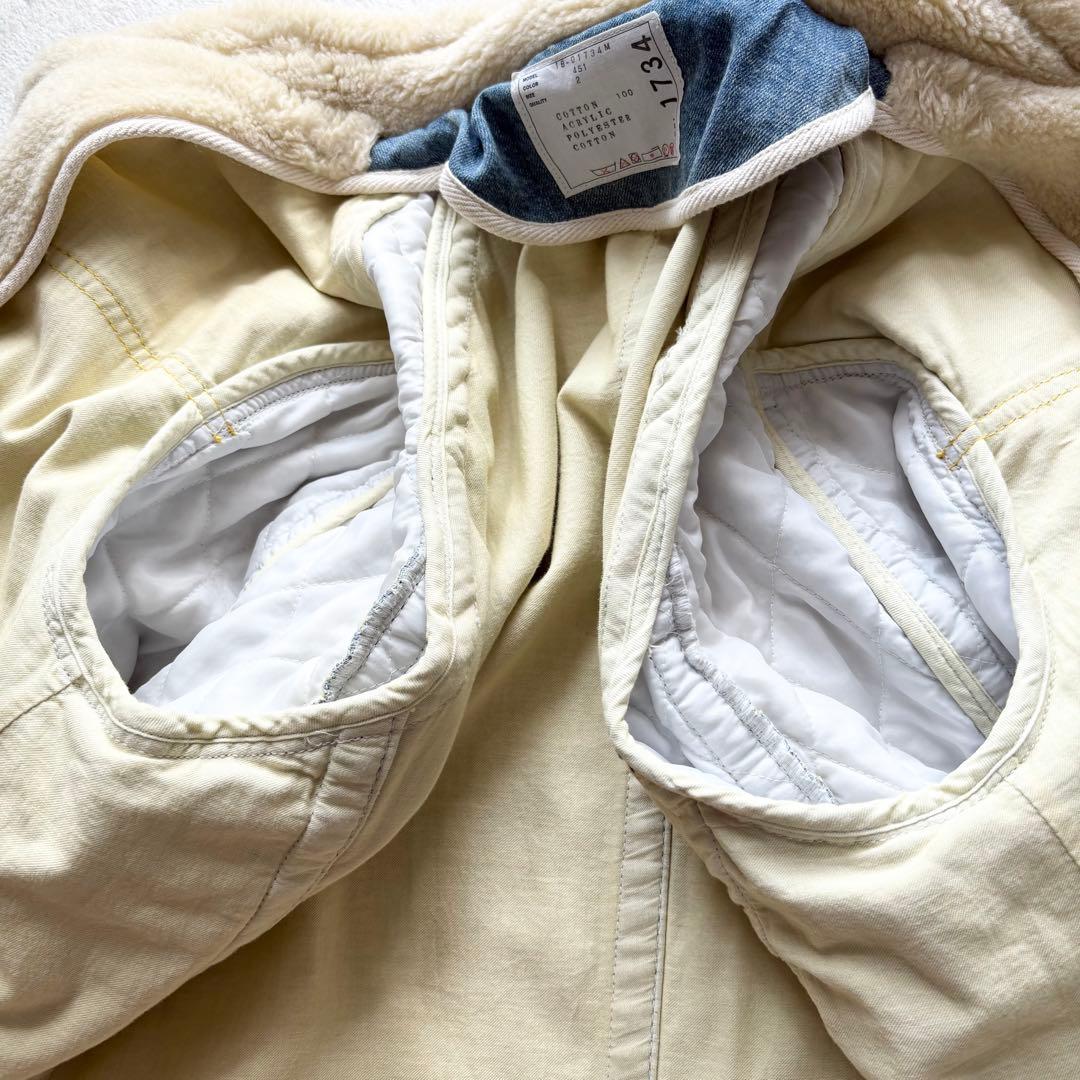 sacai 18AWリメイクボアデニムコート L相当