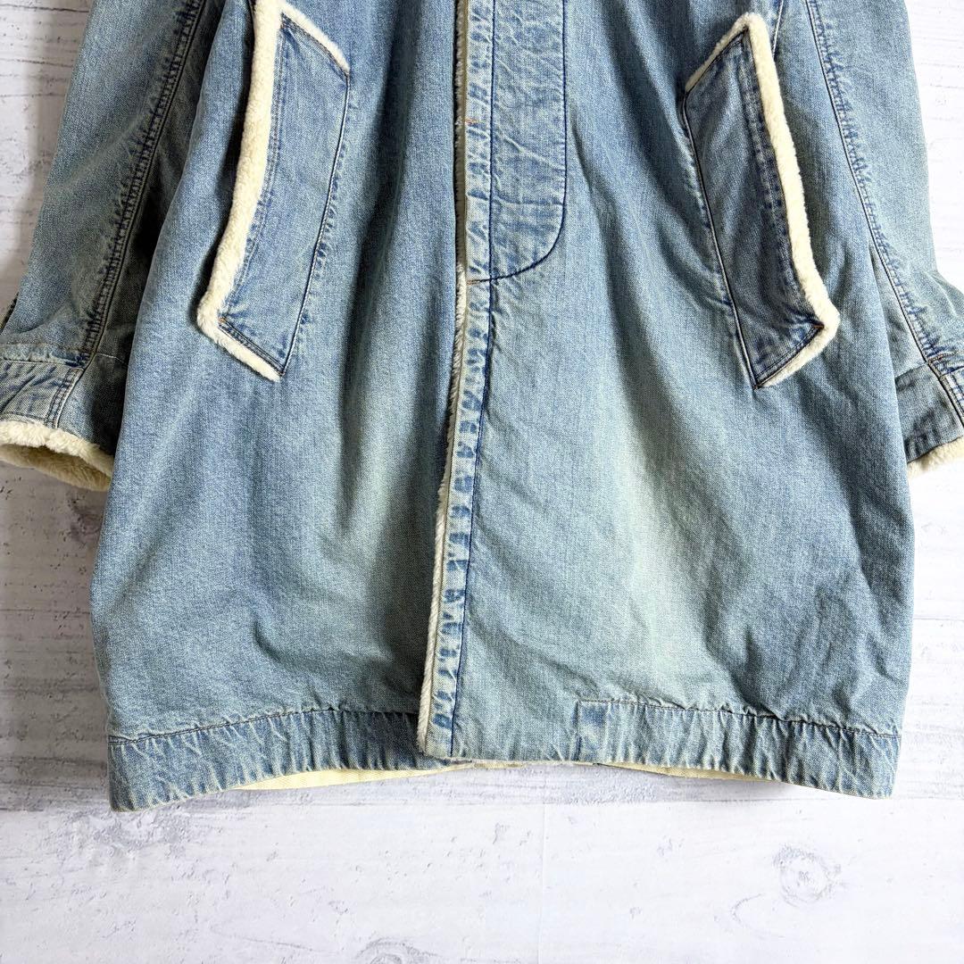 sacai 18AWリメイクボアデニムコート L相当