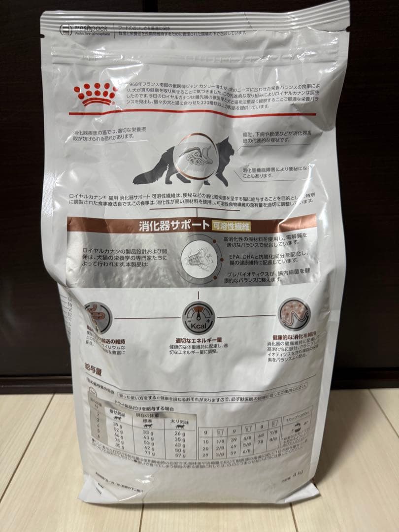②ロイヤルカナン 猫用 消化器サポート 可溶性繊維 ドライ(4kg)