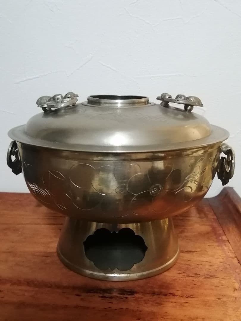 朝鮮 宮廷料理 神仙炉 朝鮮美術 蝙蝠手 シンソルロ 火鍋 錫 彫金