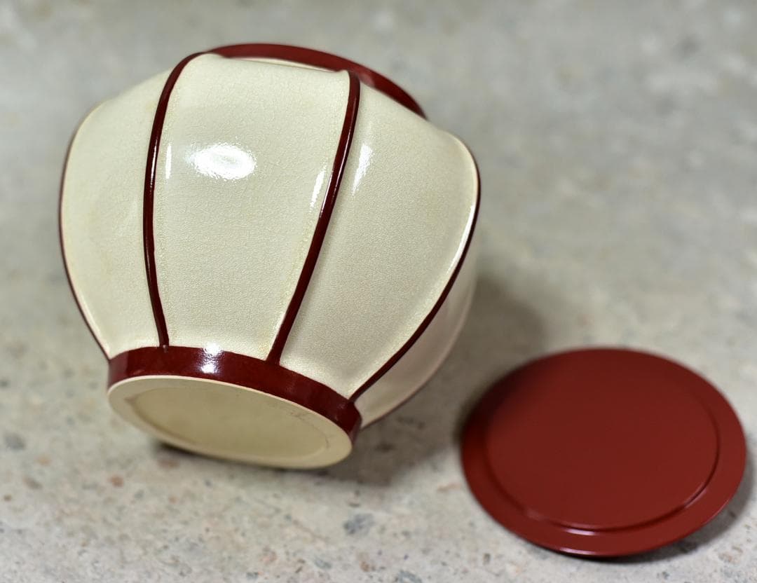 値下げ、瑞豊造　ぼんぼり水指【極上品】　共箱/お茶道具