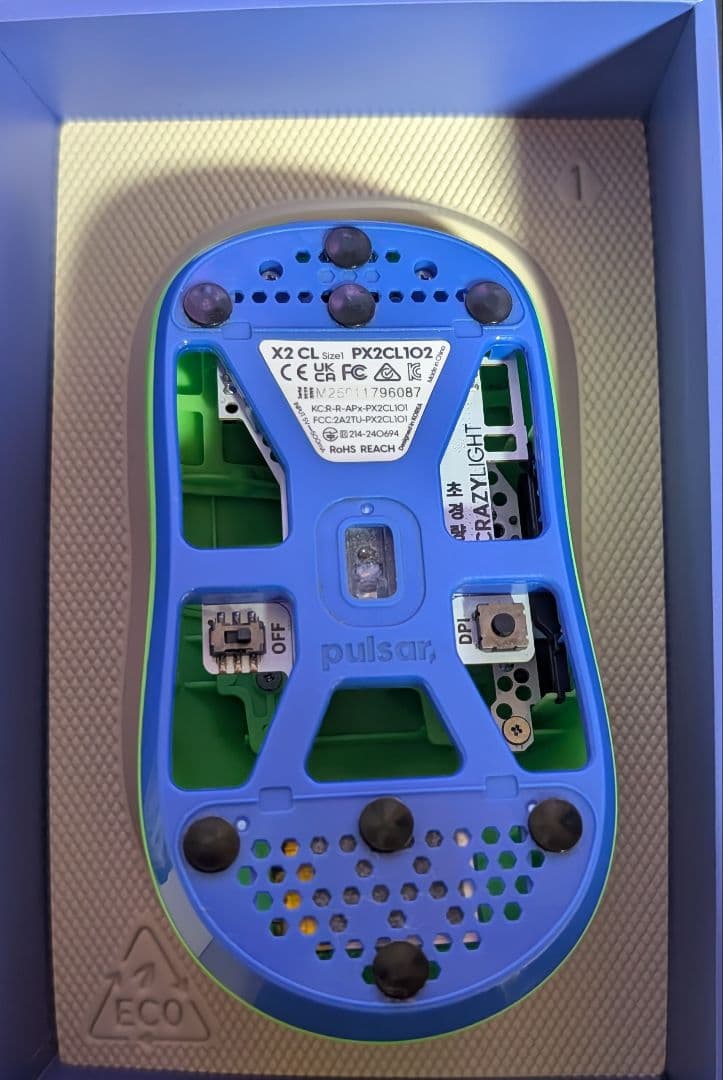 マウス・トラックボール pulsar X2 Crazy Light Mini Aqua Zest
