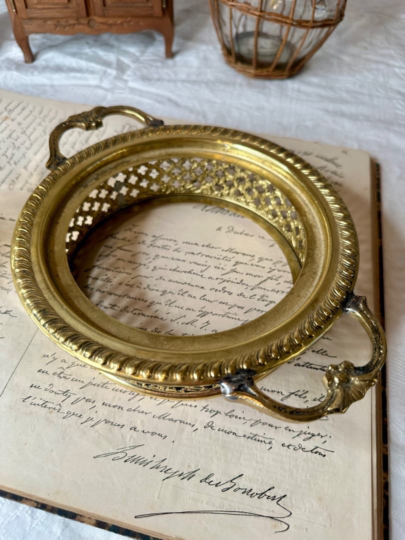 フランス ヴィンテージ ガラス コンポート