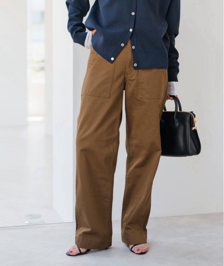 Spick & Span ルーズベイカーパンツ キャメル 38