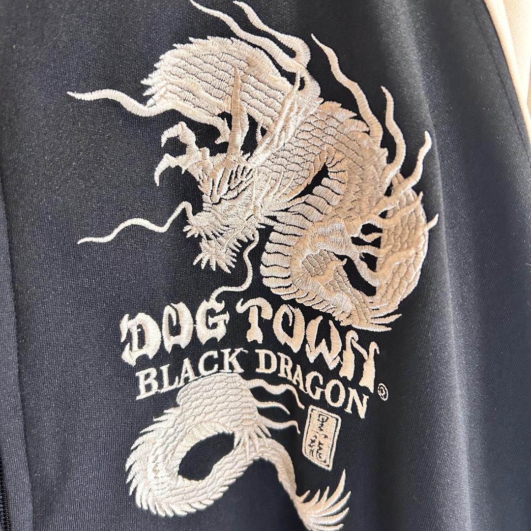 90s DOGTOWN ドッグタウン 黒龍 トラックジャケット 刺繍 スカル L