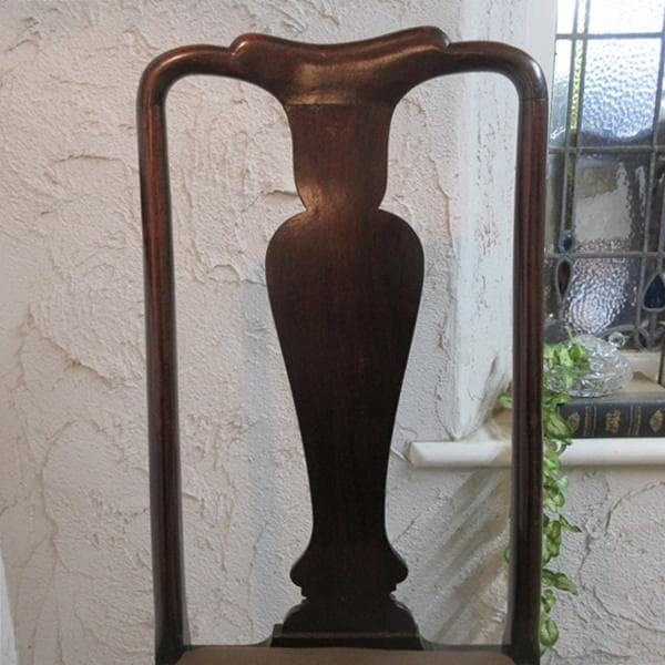 イギリス アンティーク 家具 クイーンアンチェア 猫脚 椅子 英国 4112e