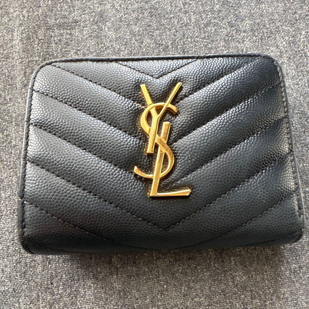 正規品！SAINT LAURENT ブラック 二つ折り財布