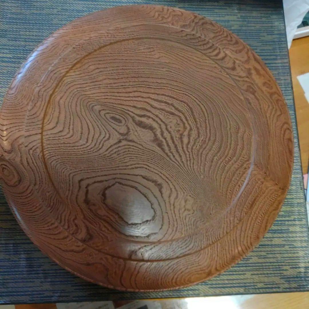 神代欅切立盆、煎茶用、細川毅